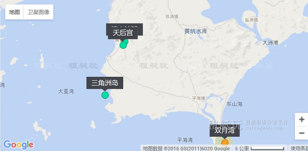 巽寮灣游艇碼頭→雙月灣→巽寮灣游艇碼頭 巽寮灣游艇碼頭→雙月灣→巽寮灣游艇碼頭